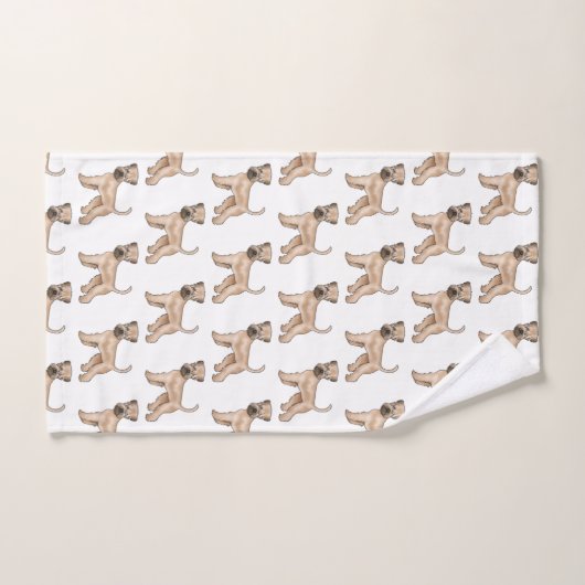 Zachte gecoate tarwedrager cartoon hondenpatroon bad handdoek (Handdoek)