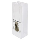 Zachte gecoate tarwedrager Geschiedenis Ontwerp Wijn Cadeautas (Voorkant Gekanteld)