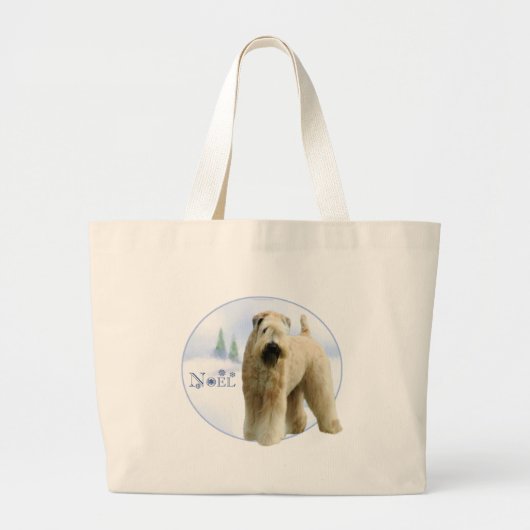 Zachte gecoate tarwedrager Noel Grote Tote Bag (Voorkant)