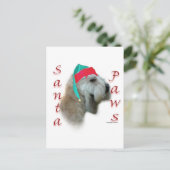 Zachte gecoate tarwedrager Santa Paws Feestdagenkaart (Staand voorkant)