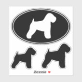 Zachte gecoate tarwedrager silhouetten Stickers (Vel)