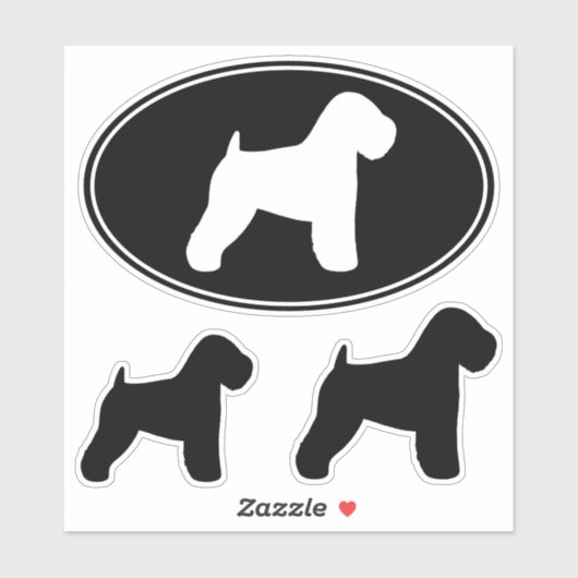 Zachte gecoate tarwedrager silhouetten Stickers (Vel)