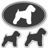 Zachte gecoate tarwedrager silhouetten Stickers (Voorkant)