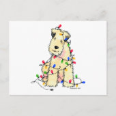 Zachte gecoate tarweterriër - Kerstmis Feestdagenkaart (Voorkant)