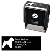 Zachte gecoate Wheaten Terrier retouradres Zelfinktende Stempel (In situ)