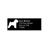 Zachte gecoate Wheaten Terrier retouradres Zelfinktende Stempel (Design)