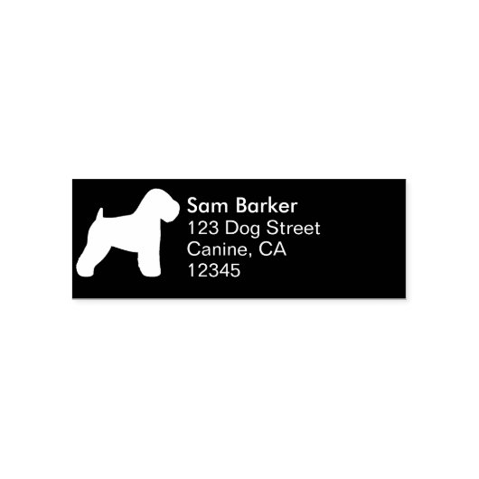 Zachte gecoate Wheaten Terrier retouradres Zelfinktende Stempel (Design)