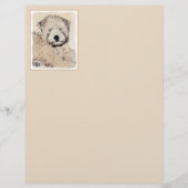Zachte gecoate Wheaten Terrier schilderij Originel (Voorkant)