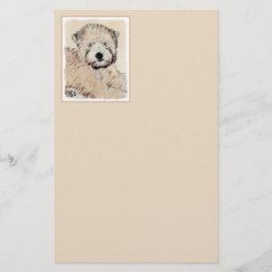 Zachte gecoate Wheaten Terrier schilderij Originel Briefpapier
