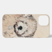 Zachte gecoate Wheaten Terrier schilderij Originel iPhone Hoesje (Achterkant horizontaal)