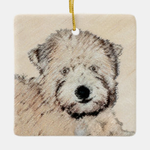Zachte gecoate Wheaten Terrier schilderij Originel Keramisch Ornament