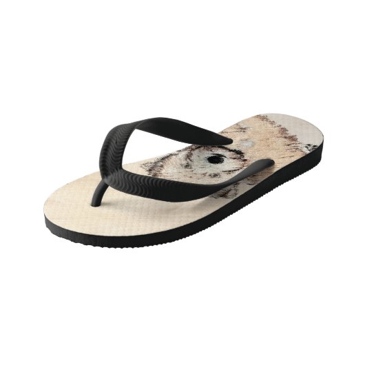 Zachte gecoate Wheaten Terrier schilderij Originel Kinder Teenslippers (Schuin)