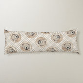 Zachte gecoate Wheaten Terrier schilderij Originel Lichaamskussen (Achterkant)