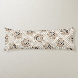 Zachte gecoate Wheaten Terrier schilderij Originel Lichaamskussen