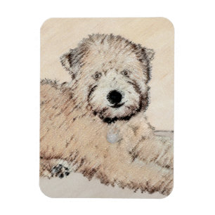 Zachte gecoate Wheaten Terrier schilderij Originel Magneet