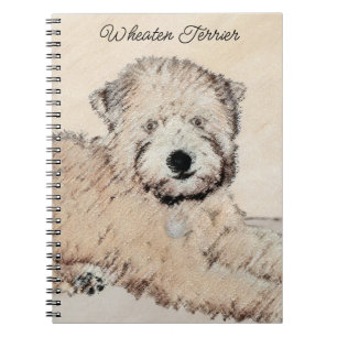 Zachte gecoate Wheaten Terrier schilderij Originel Notitieboek