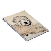 Zachte gecoate Wheaten Terrier schilderij Originel Notitieboek (Rechterzijde)