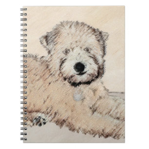 Zachte gecoate Wheaten Terrier schilderij Originel Notitieboek