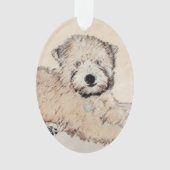 Zachte gecoate Wheaten Terrier schilderij Originel Ornament (voorkant)