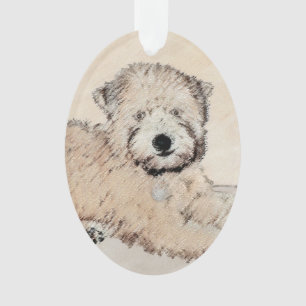 Zachte gecoate Wheaten Terrier schilderij Originel Ornament