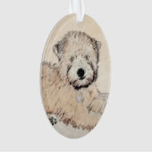 Zachte gecoate Wheaten Terrier schilderij Originel Ornament (voorkant)