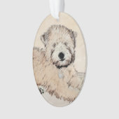 Zachte gecoate Wheaten Terrier schilderij Originel Ornament (voorkant)