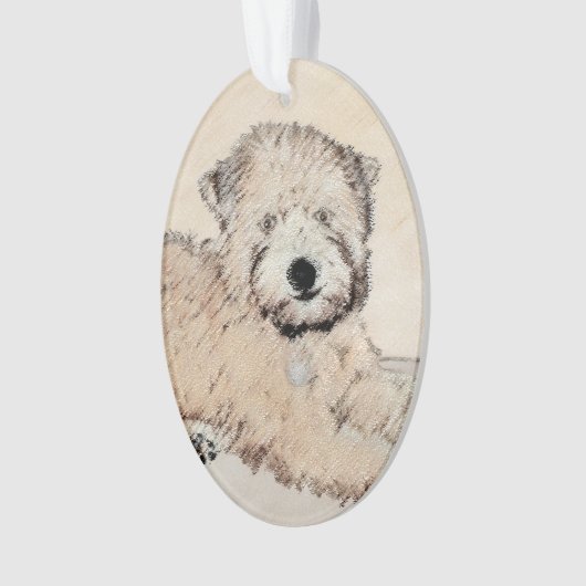 Zachte gecoate Wheaten Terrier schilderij Originel Ornament (voorkant)
