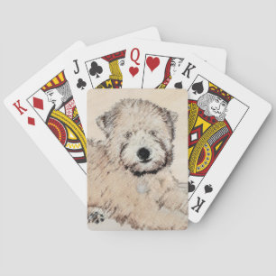 Zachte gecoate Wheaten Terrier schilderij Originel Pokerkaarten