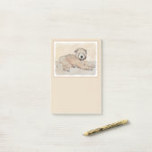 Zachte gecoate Wheaten Terrier schilderij Originel Post-it® Notes (Op bureau)