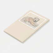 Zachte gecoate Wheaten Terrier schilderij Originel Post-it® Notes (Schuin)