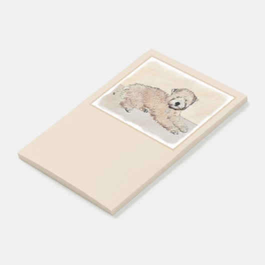 Zachte gecoate Wheaten Terrier schilderij Originel Post-it® Notes (Schuin)