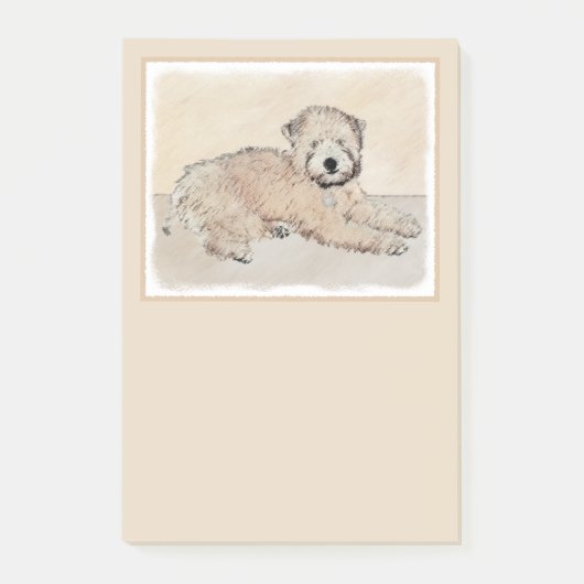 Zachte gecoate Wheaten Terrier schilderij Originel Post-it® Notes (Voorkant)