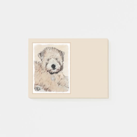 Zachte gecoate Wheaten Terrier schilderij Originel Post-it® Notes (Voorkant)