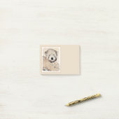 Zachte gecoate Wheaten Terrier schilderij Originel Post-it® Notes (Op bureau)