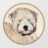 Zachte gecoate Wheaten Terrier schilderij Originel Raamsticker (Vel)