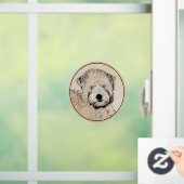 Zachte gecoate Wheaten Terrier schilderij Originel Raamsticker (Huis)