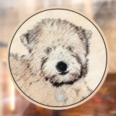 Zachte gecoate Wheaten Terrier schilderij Originel Raamsticker (Vel 2)