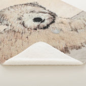 Zachte gecoate Wheaten Terrier schilderij Originel Sherpa Deken (3/4)