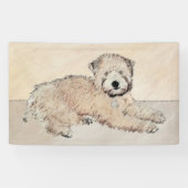Zachte gecoate Wheaten Terrier schilderij Originel Spandoek (Horizontaal)