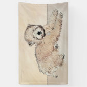 Zachte gecoate Wheaten Terrier schilderij Originel Spandoek (Verticaal)