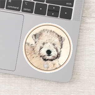 Zachte gecoate Wheaten Terrier schilderij Originel Sticker