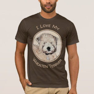 Zachte gecoate Wheaten Terrier schilderij Originel T-shirt