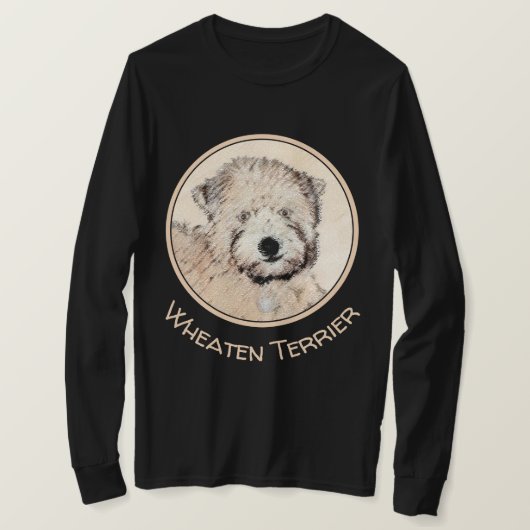 Zachte gecoate Wheaten Terrier schilderij Originel T-shirt (Design voorkant)