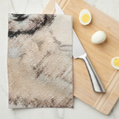 Zachte gecoate Wheaten Terrier schilderij Originel Theedoek (Quarter Fold)