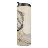 Zachte gecoate Wheaten Terrier schilderij Originel Thermosbeker (Geroteerd rechts)