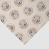 Zachte gecoate Wheaten Terrier schilderij Originel Tissuepapier (Detail)