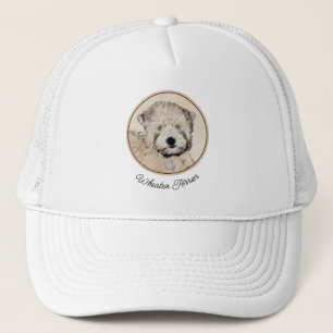 Zachte gecoate Wheaten Terrier schilderij Originel Trucker Pet