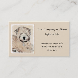 Zachte gecoate Wheaten Terrier schilderij Originel Visitekaartje