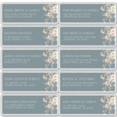 Zachte gedempte aardetinten Bloemen Naam van de ga Sticker (Voorkant)