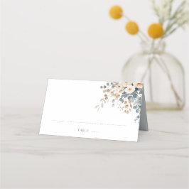 Zachte Gedempte Aardetoneel Bloemrijke Waterverf B Plaatskaartje